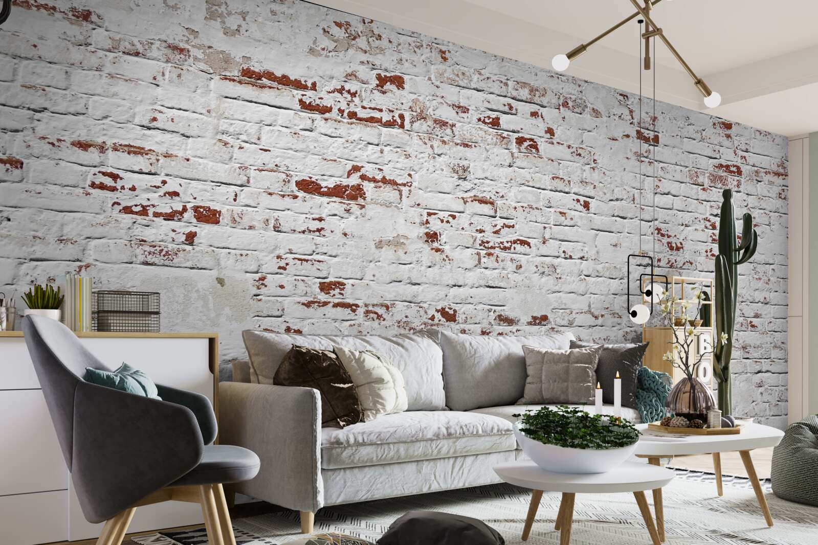 Fototapeta Ściana z cegieł, która straciła swój wygląd