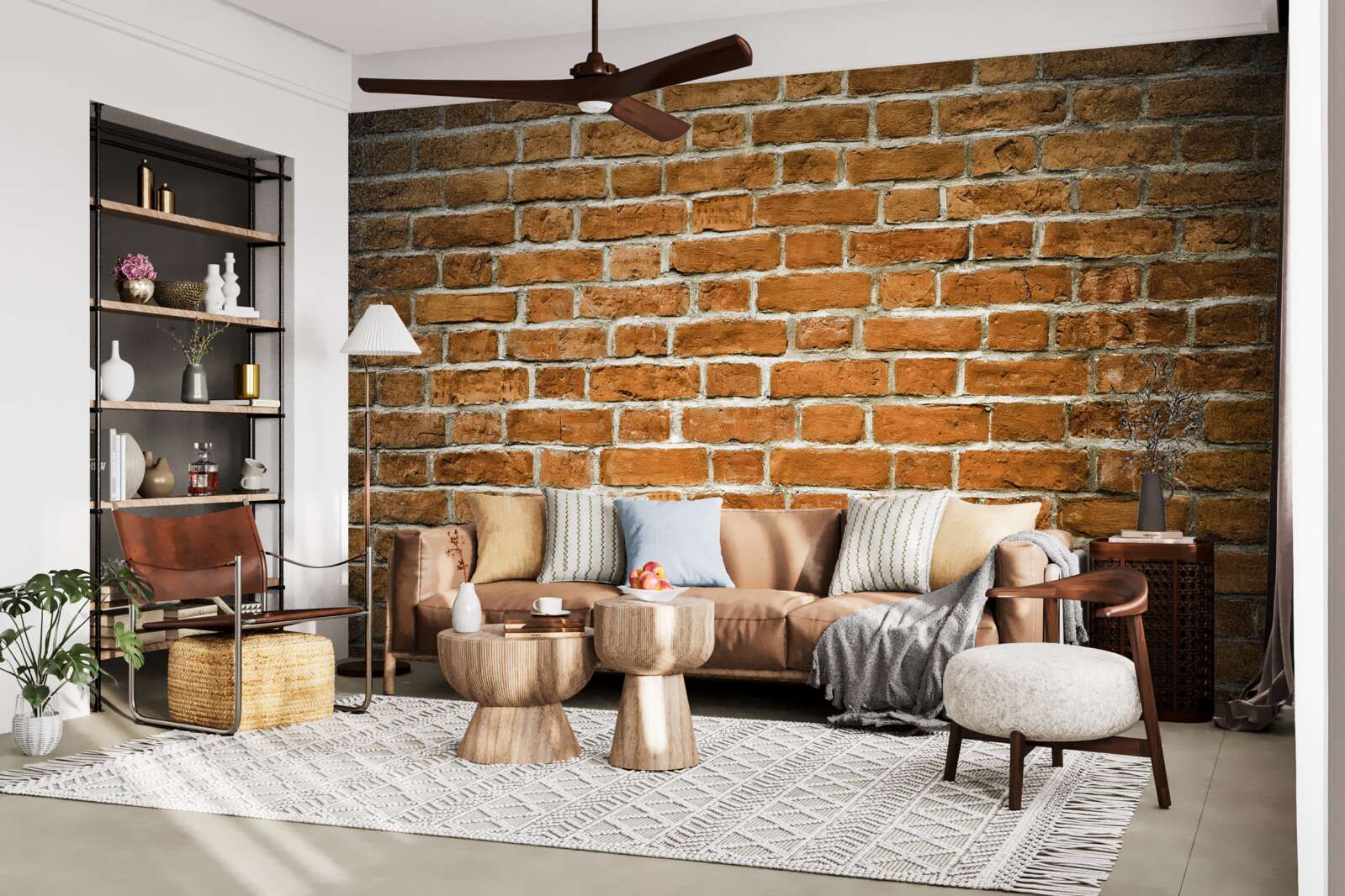 Fototapeta brązowy mur z cegły