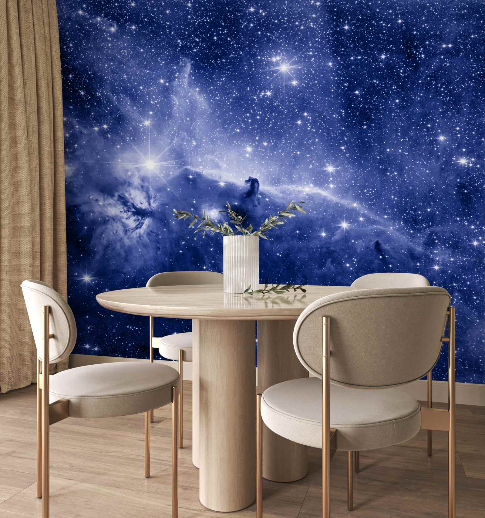 Fototapeta noc wypełniona kosmicznymi gwiazdami