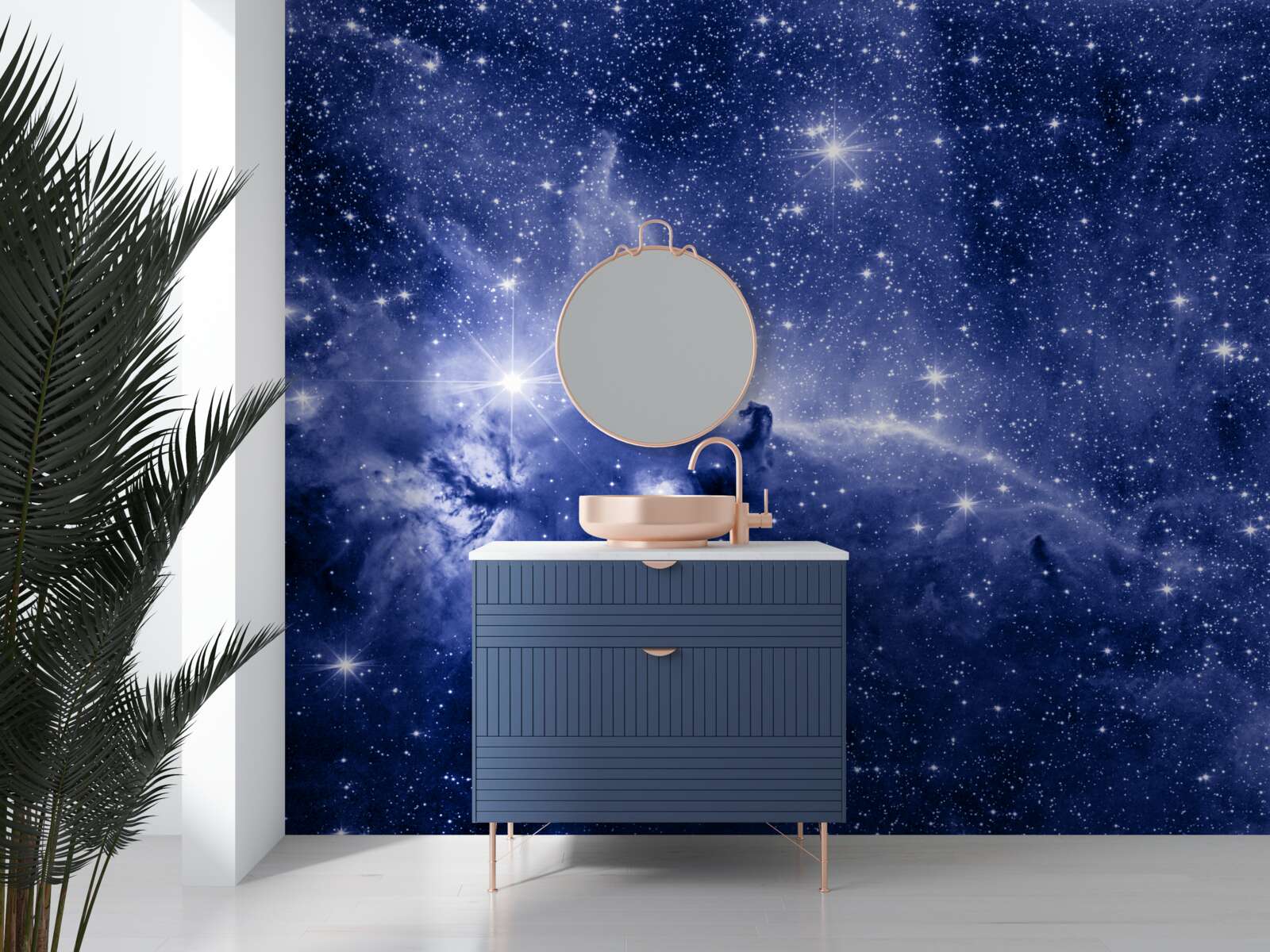 Fototapeta noc wypełniona kosmicznymi gwiazdami