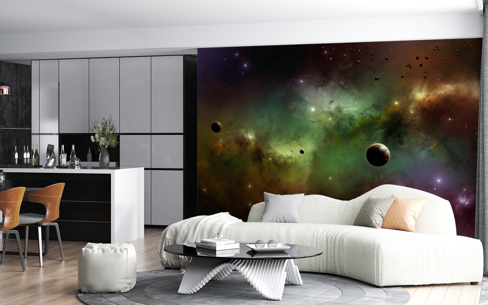 Fototapeta wyjątkowy wielokolorowy wszechświat