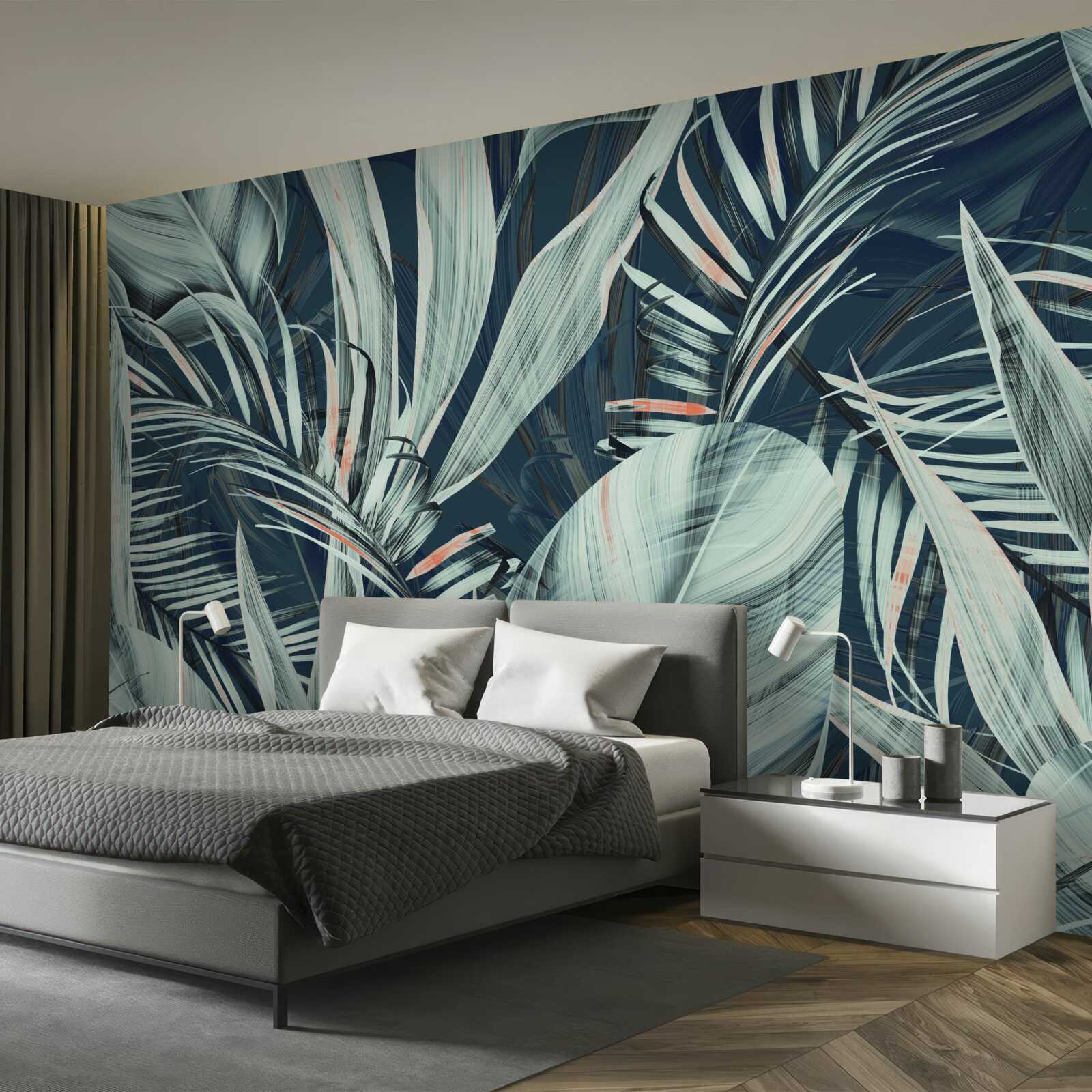 Fototapeta wieczorne białe płatki paproci