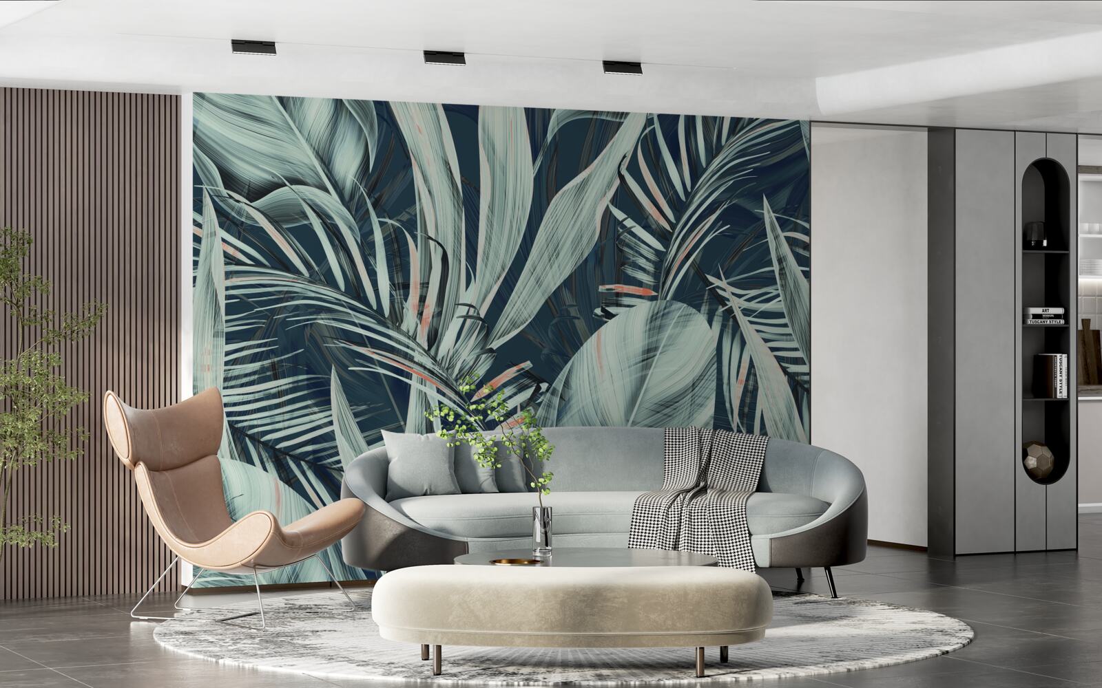 Fototapeta wieczorne białe płatki paproci