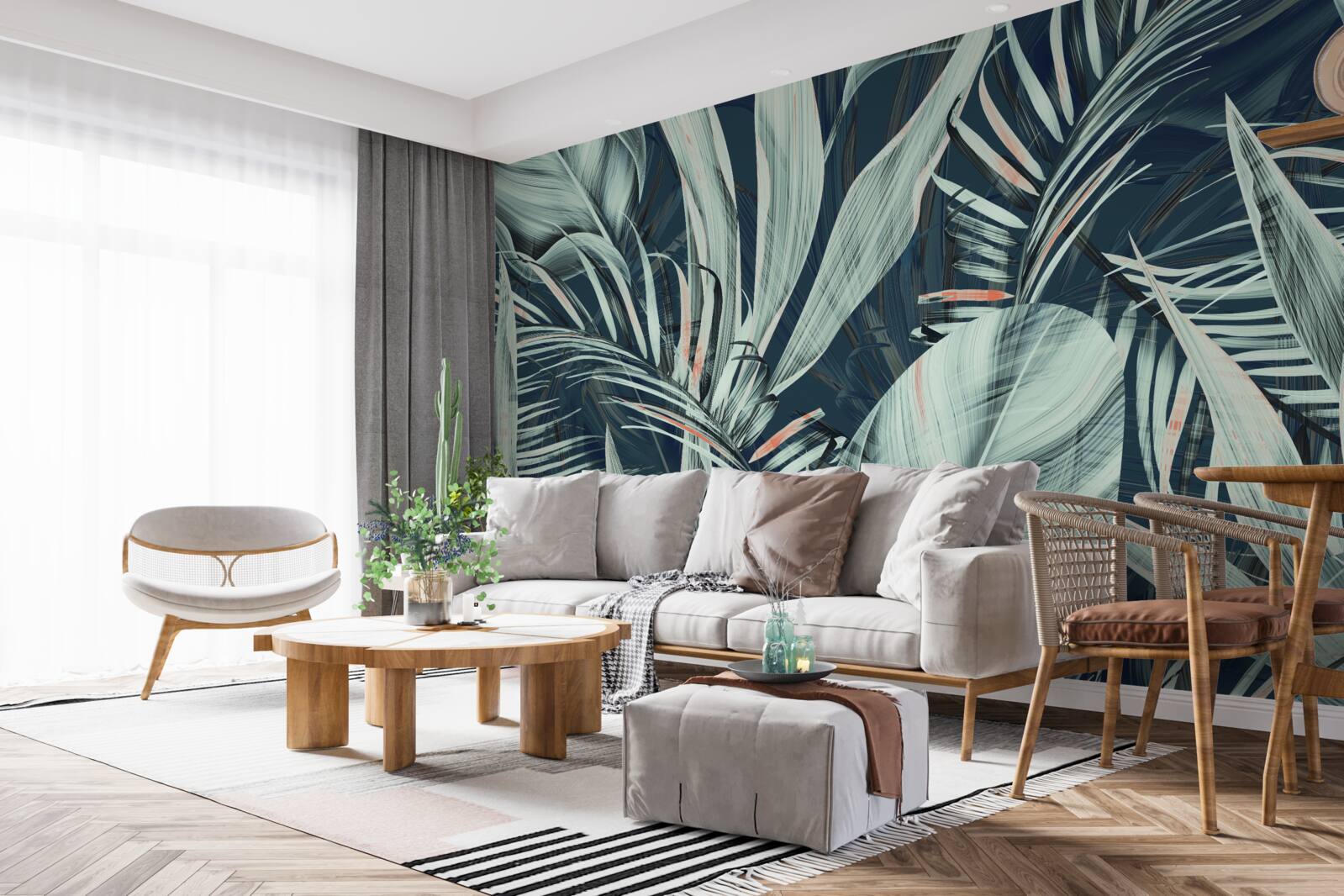 Fototapeta wieczorne białe płatki paproci