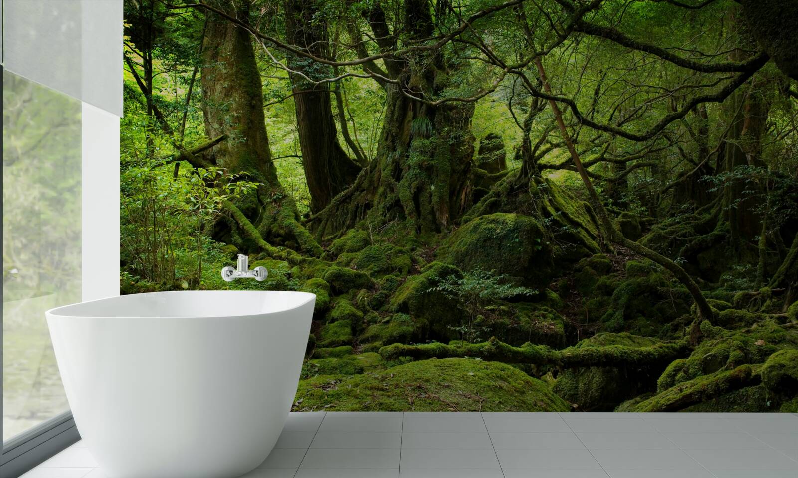 Fototapeta gęsty zielony las