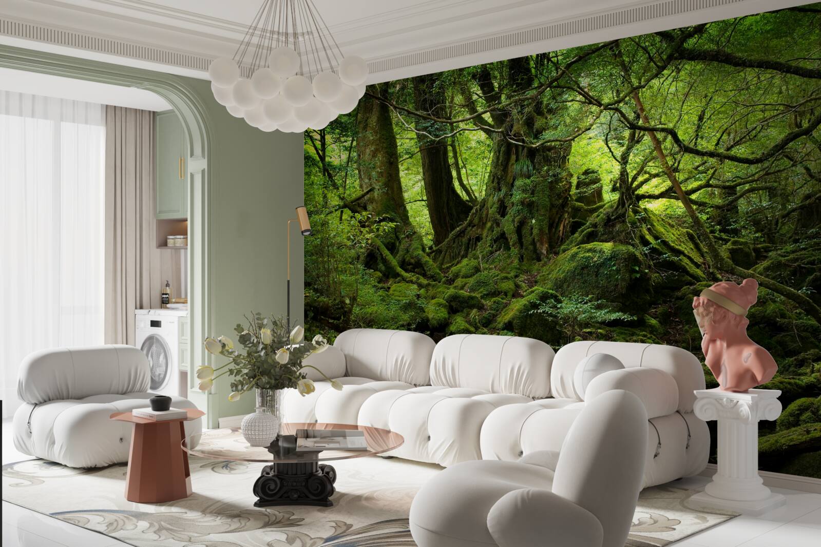 Fototapeta gęsty zielony las