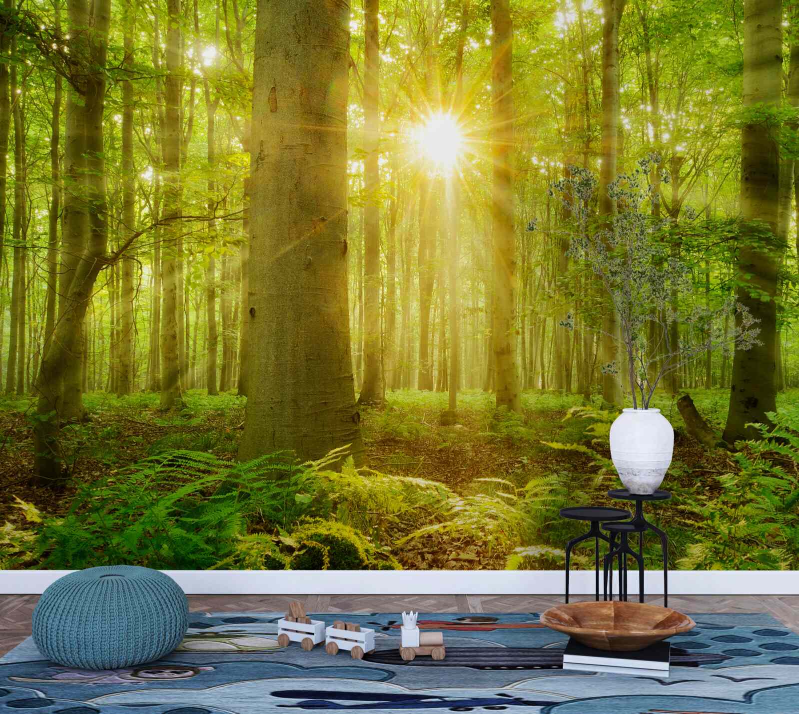 Fototapeta Światło słoneczne w lesie bukowym