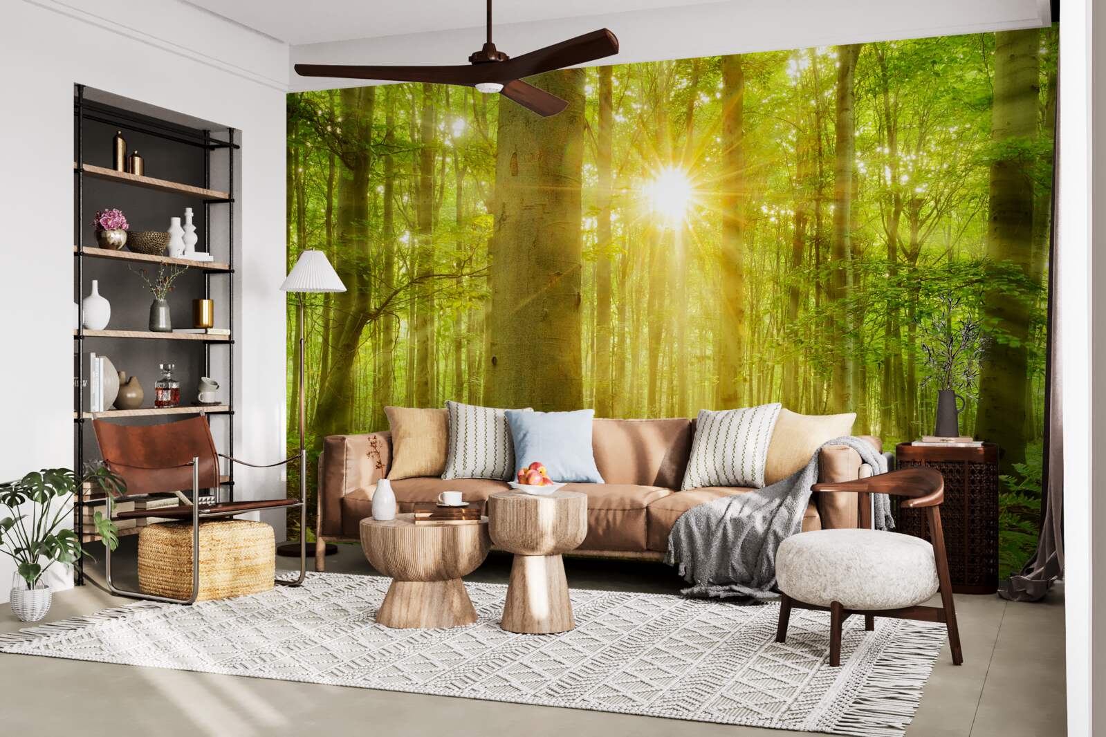 Fototapeta Światło słoneczne w lesie bukowym