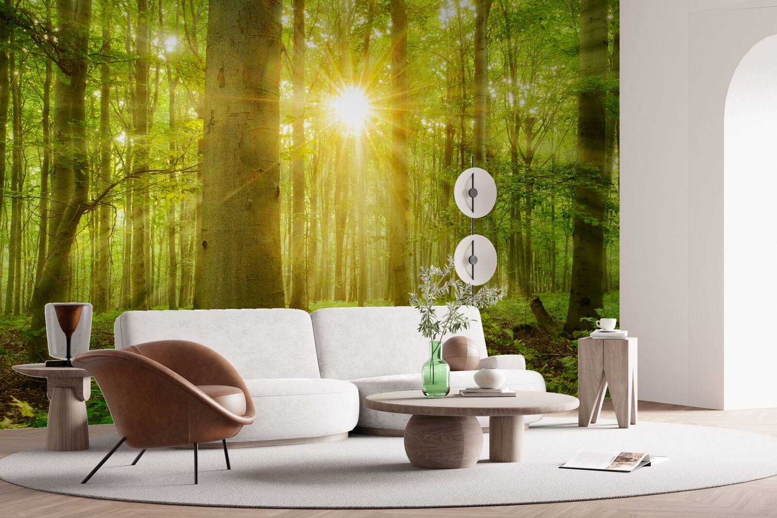 Fototapeta Światło słoneczne w lesie bukowym