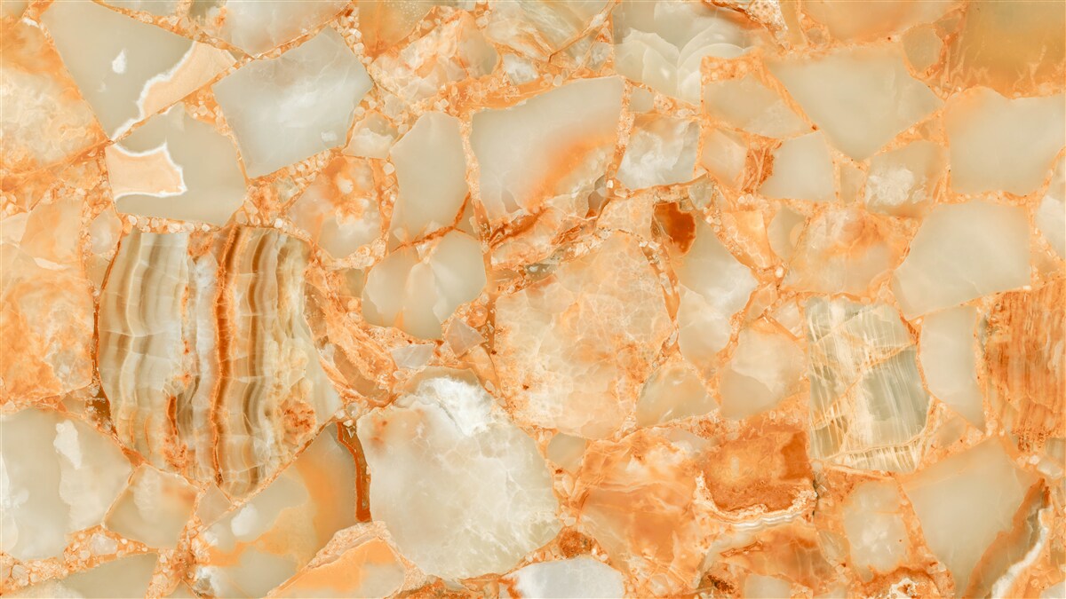 Fototapeta odcienie bursztynu w kroplach na kamieniu