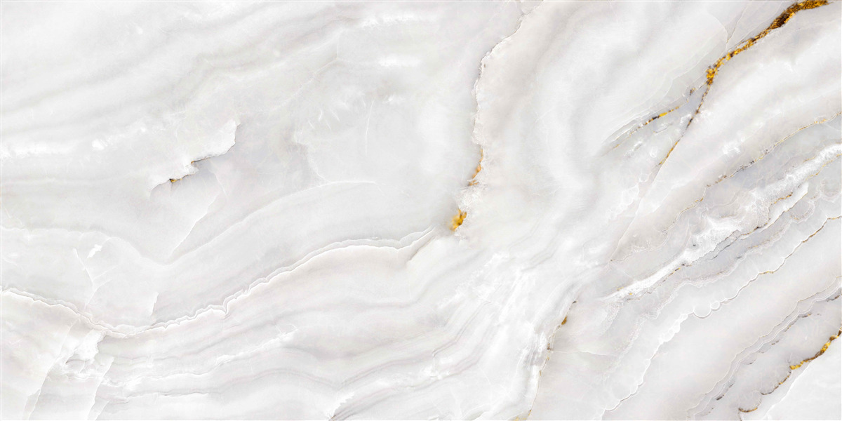 Fototapeta fale świetlne na śnieżnobiałym marmurze