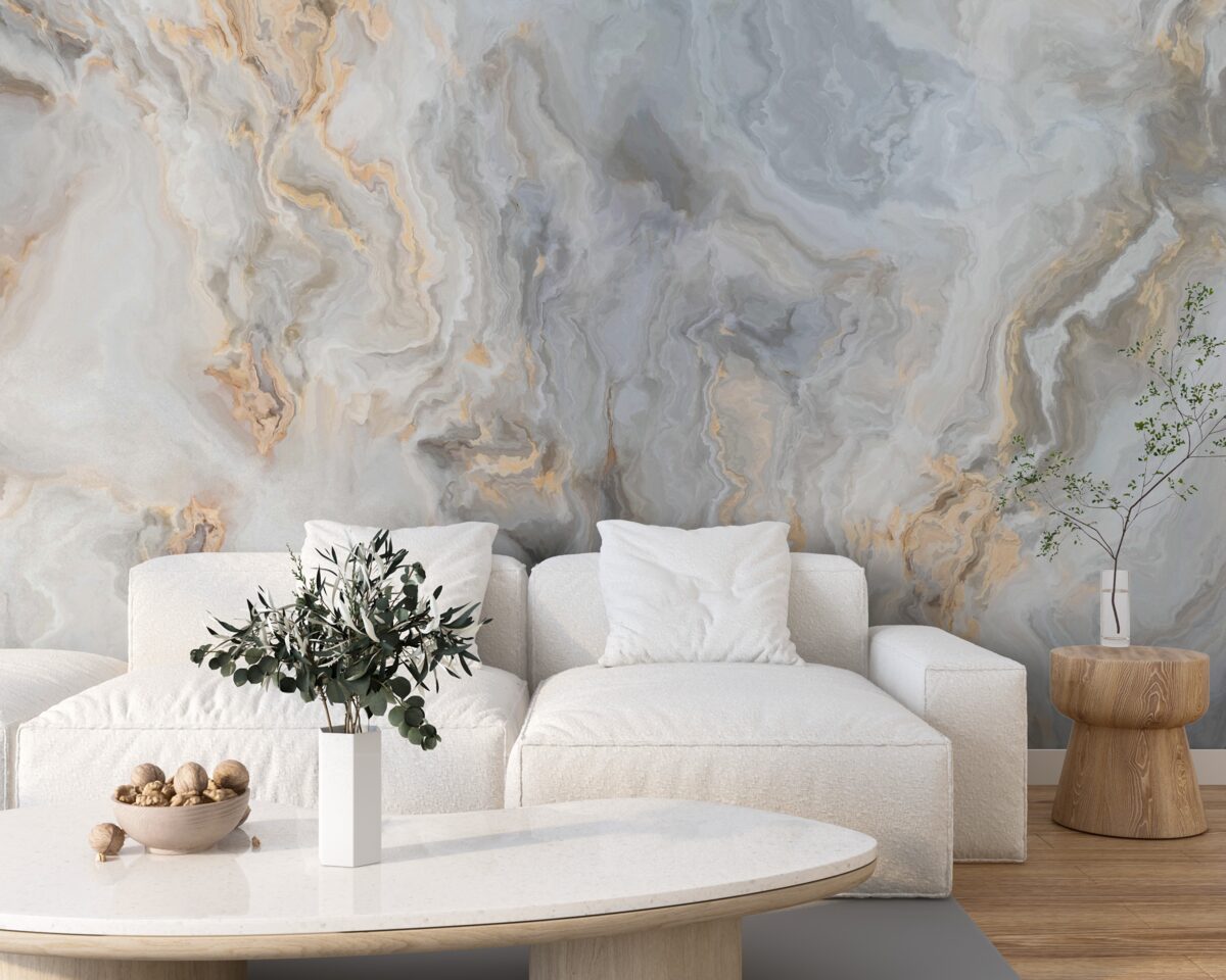 Fototapeta szare tło, ozdobione złotymi odcieniami