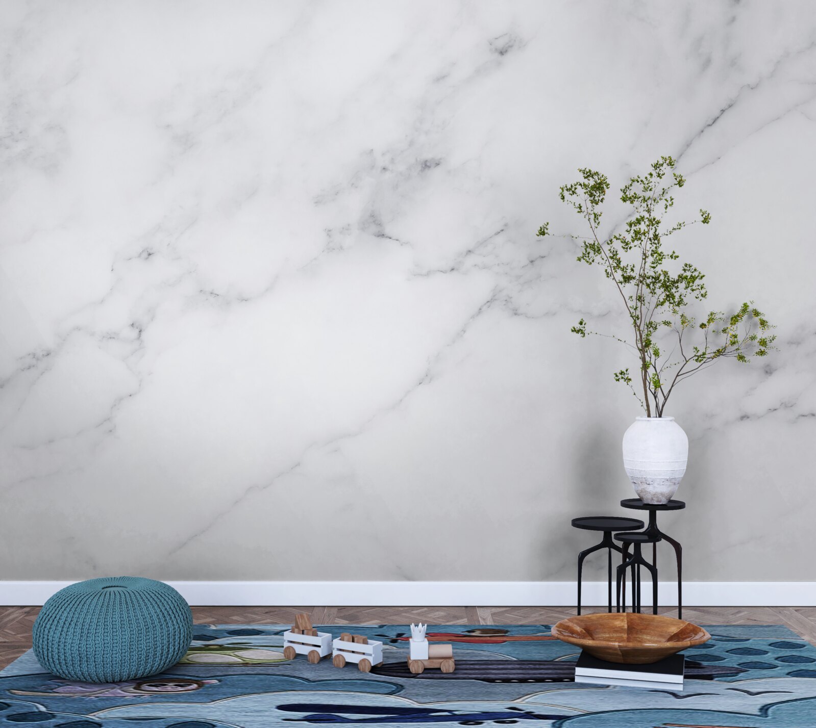 Fototapeta Śnieżnobiała i srebrna mgła