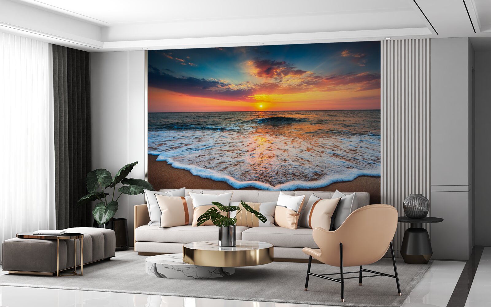 Fototapeta hipnotyzujące wejście słońca nad powierzchnię wody