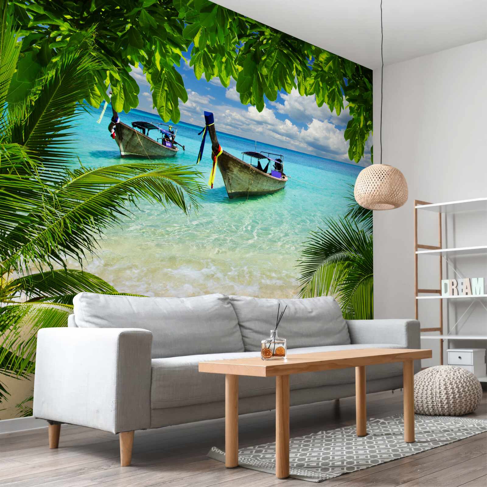 Fototapeta statki w pobliżu wybrzeża