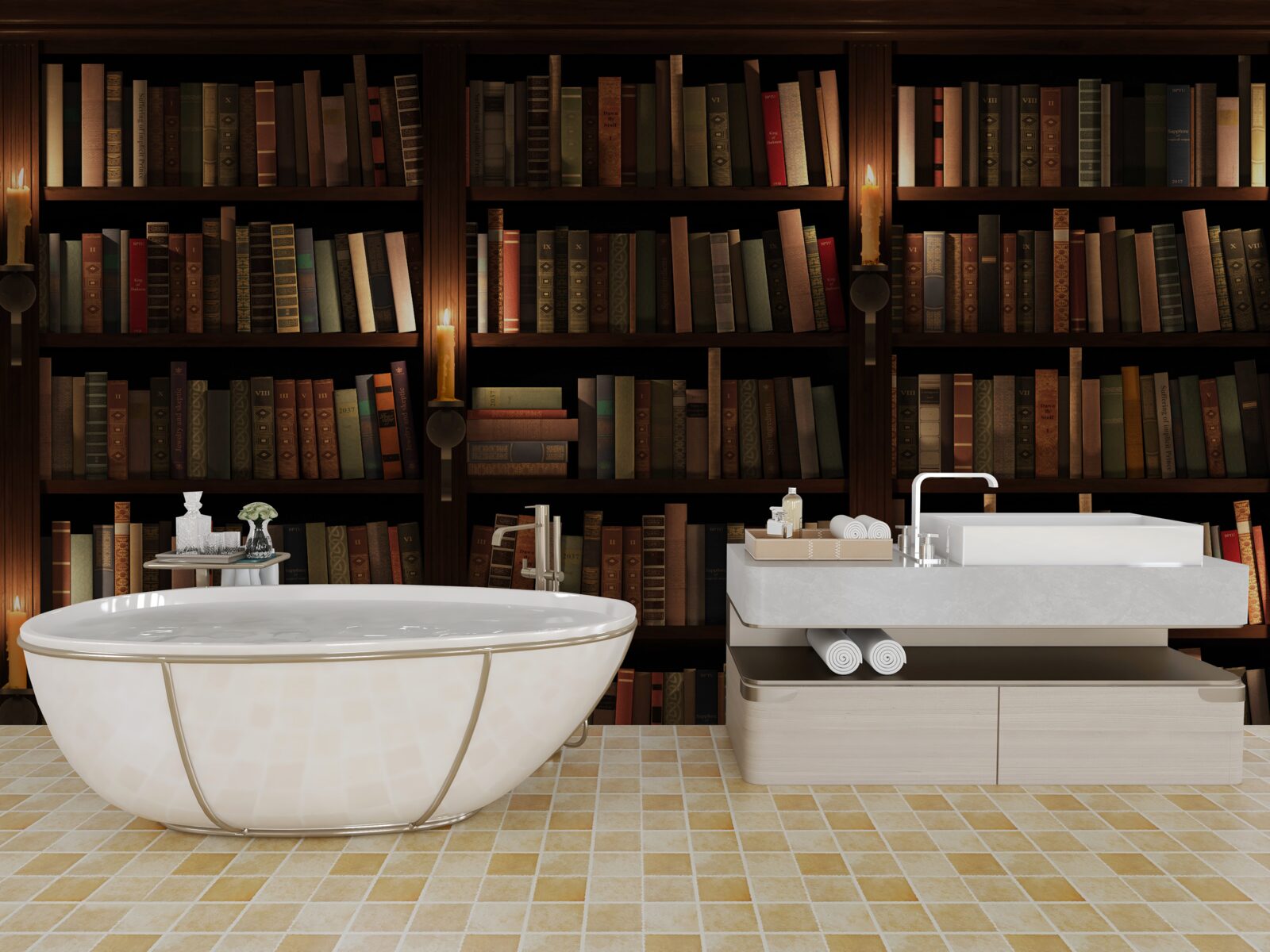 Fototapeta bogata zabytkowa biblioteka