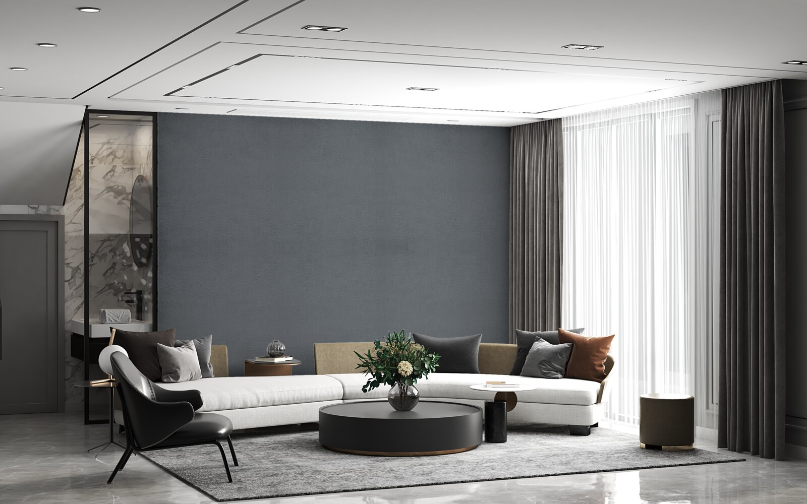 Fototapeta ciemnoszare prostokąty