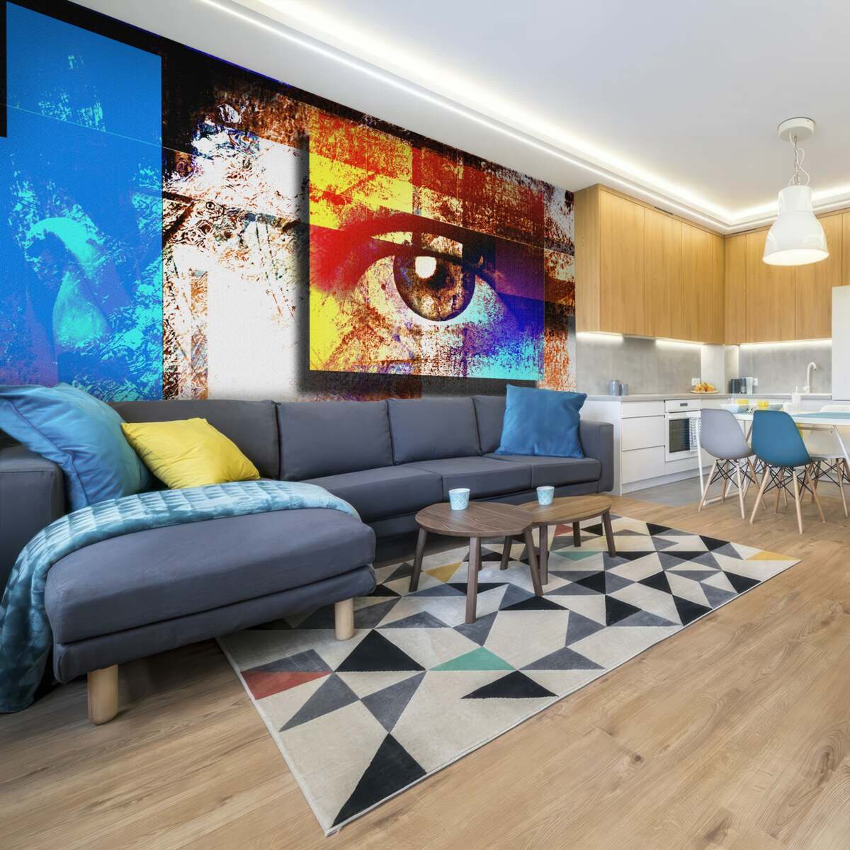 Fototapeta oko wśród wielobarwnej palety