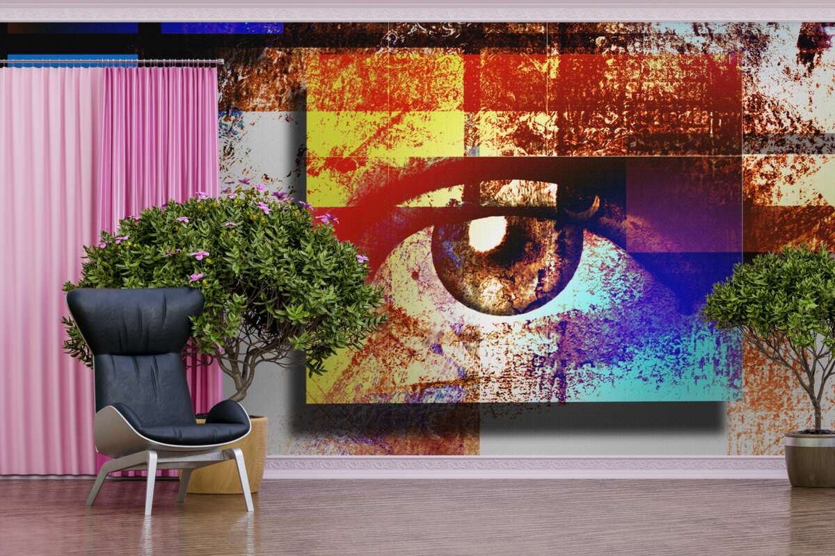 Fototapeta oko wśród wielobarwnej palety