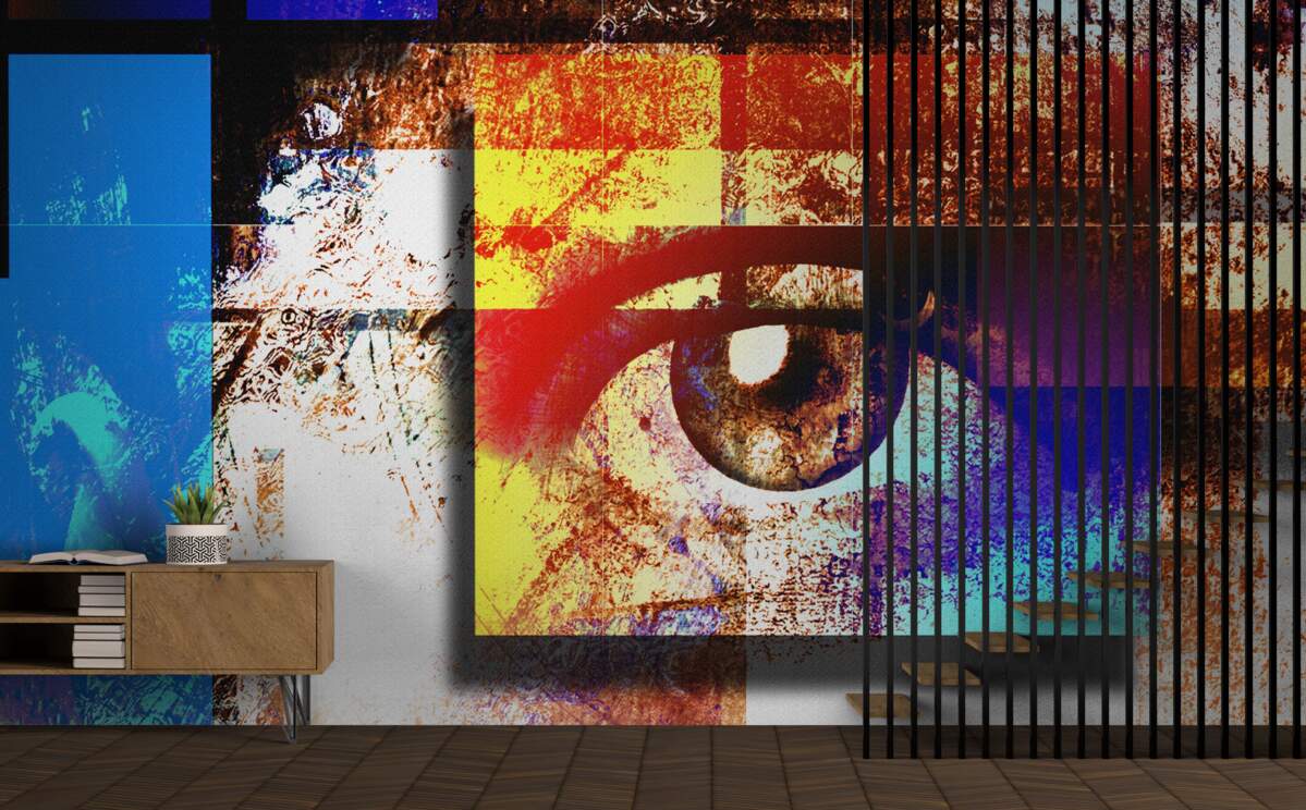 Fototapeta oko wśród wielobarwnej palety