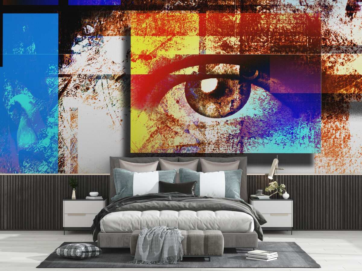 Fototapeta oko wśród wielobarwnej palety