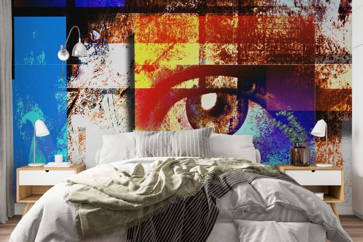 Fototapeta oko wśród wielobarwnej palety