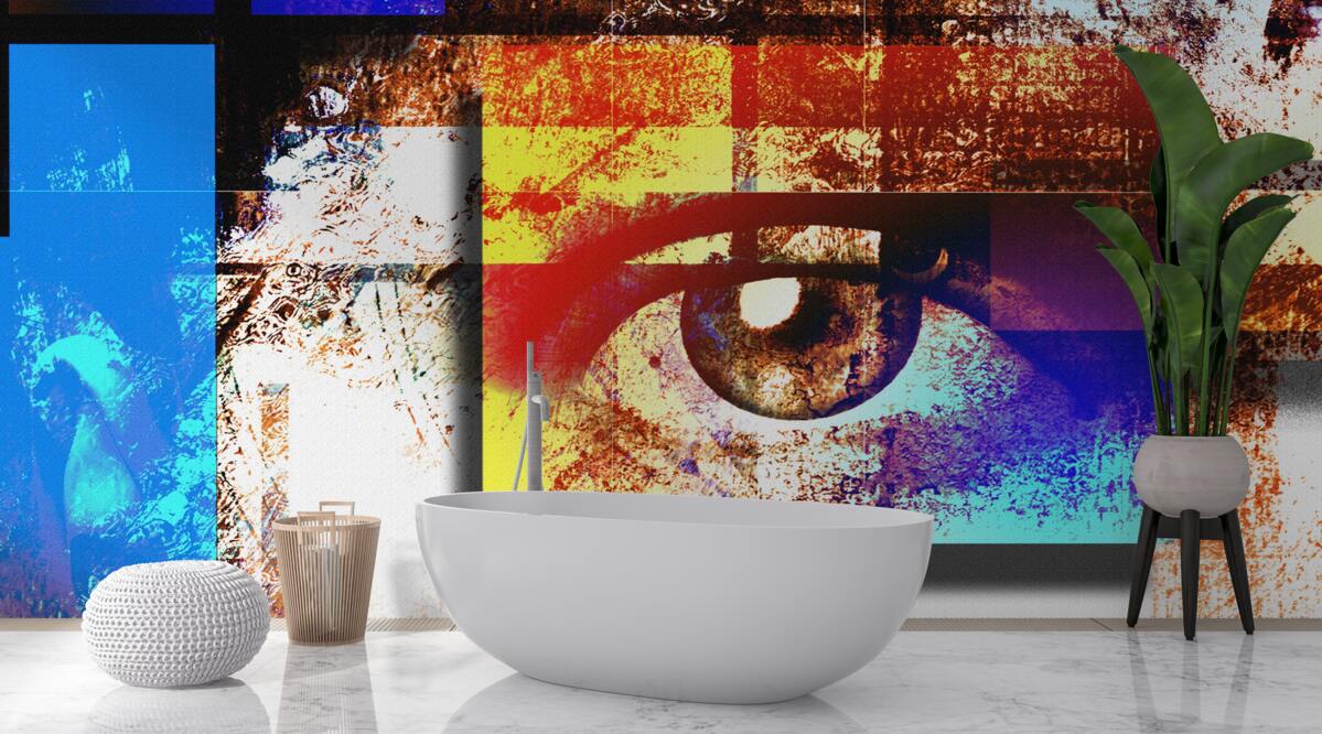 Fototapeta oko wśród wielobarwnej palety