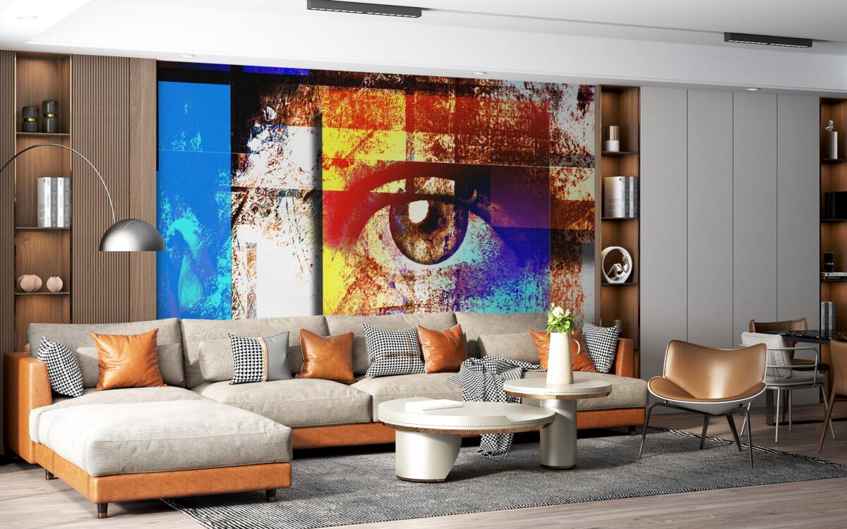 Fototapeta oko wśród wielobarwnej palety