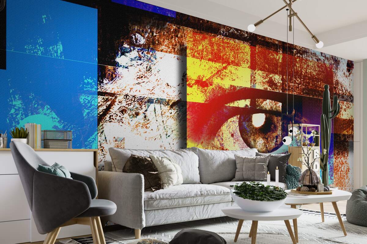 Fototapeta oko wśród wielobarwnej palety