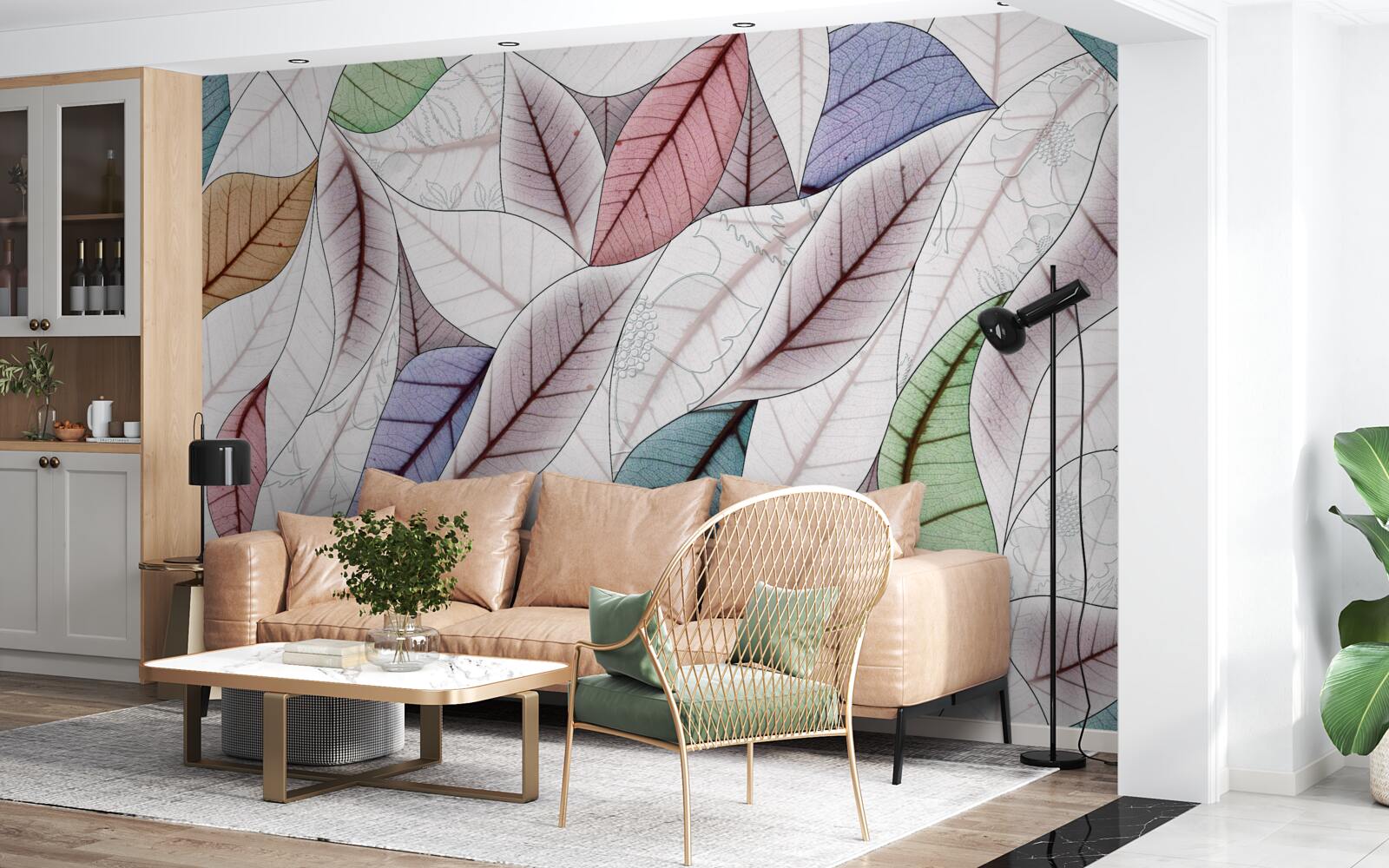 Fototapeta abstrakcyjny obraz wykonany z jesiennych liści