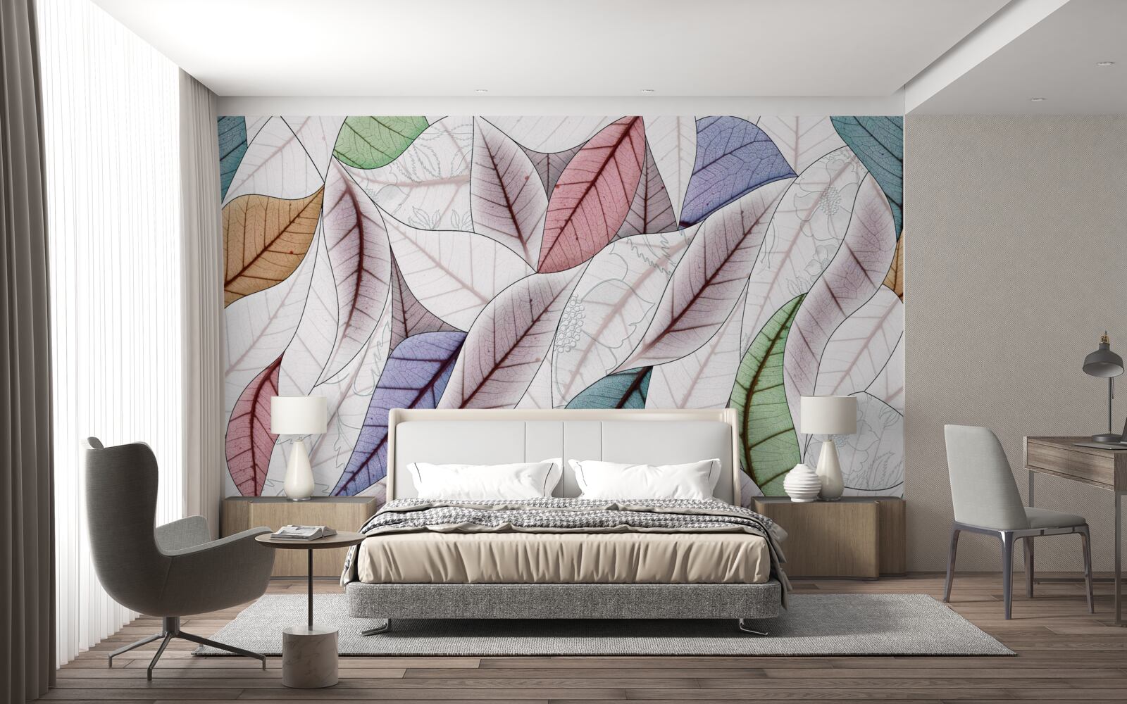 Fototapeta abstrakcyjny obraz wykonany z jesiennych liści