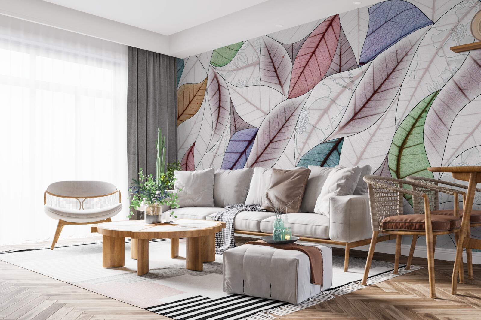 Fototapeta abstrakcyjny obraz wykonany z jesiennych liści