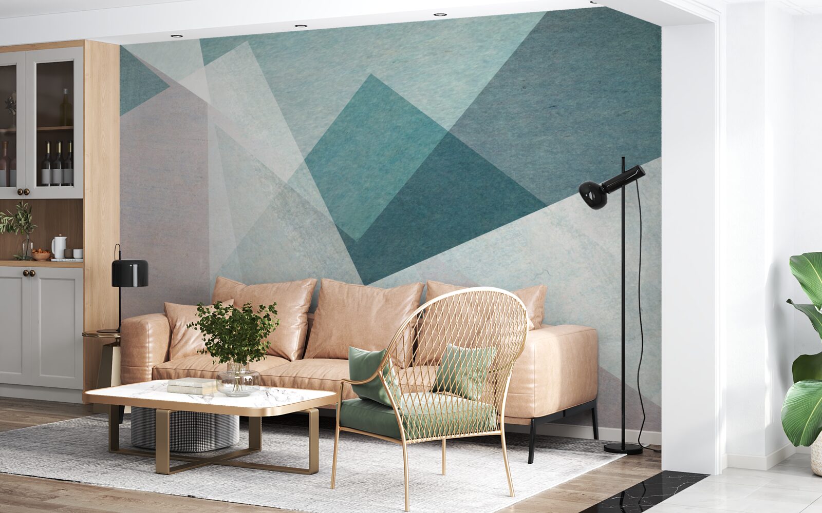 Fototapeta szczyty w odcieniach błękitu i różu