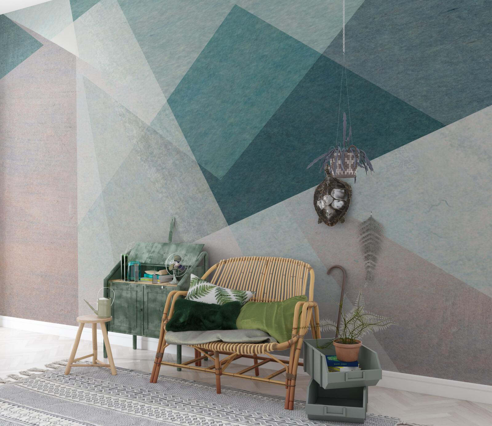 Fototapeta szczyty w odcieniach błękitu i różu