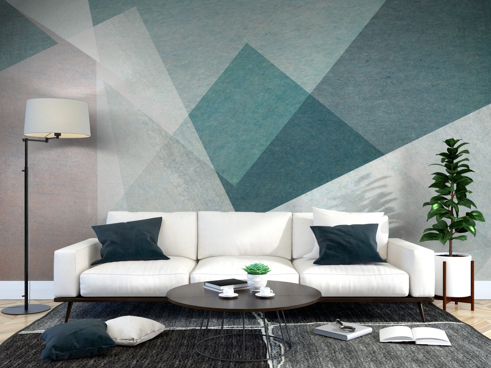 Fototapeta szczyty w odcieniach błękitu i różu