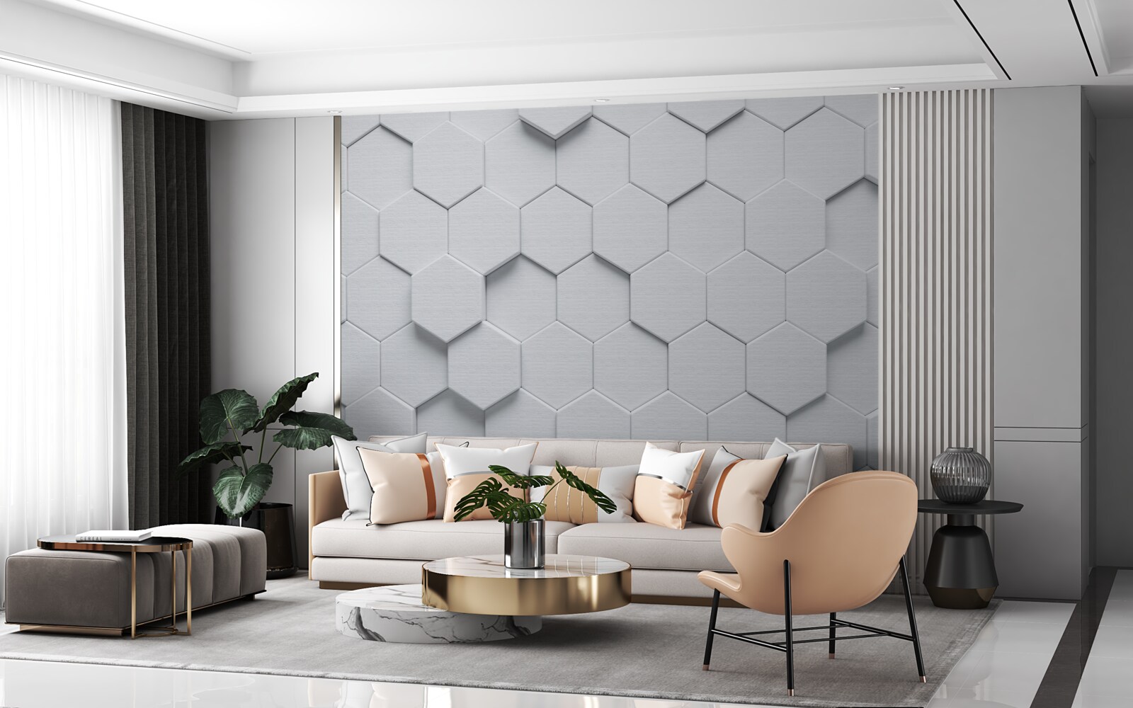 Fototapeta duże srebrzyste przedmioty