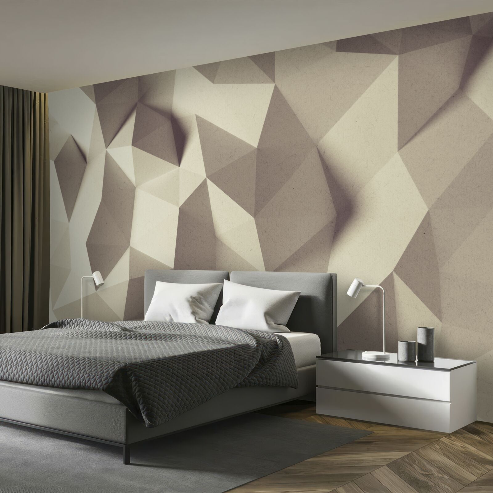 Fototapeta tekstura kształtów geometrycznych o wyraźnej objętości