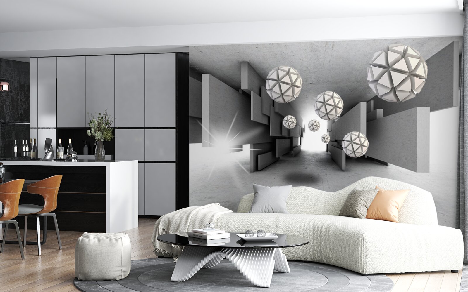 Fototapeta kompozycja kształtów geometrycznych