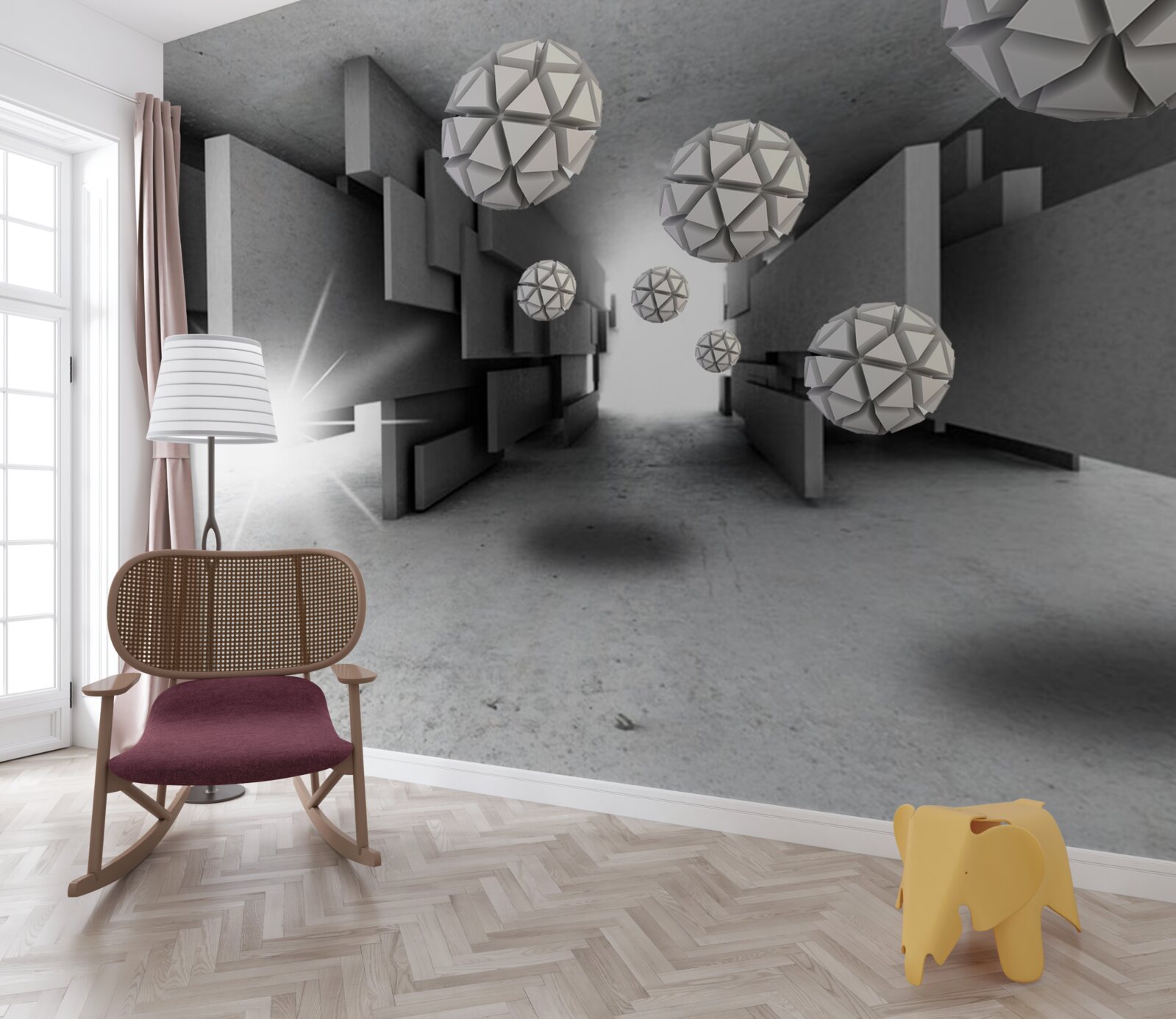 Fototapeta kompozycja kształtów geometrycznych