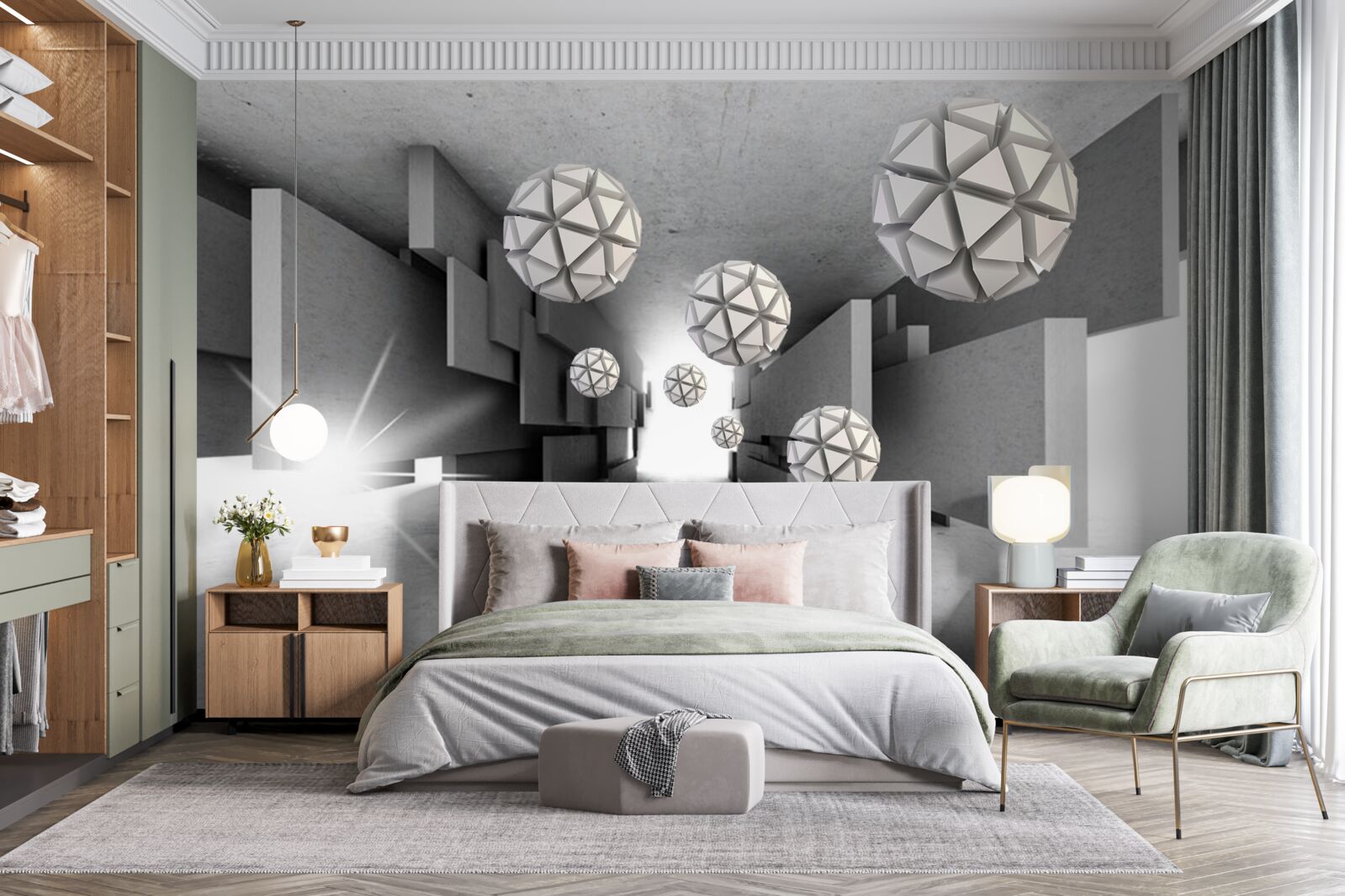 Fototapeta kompozycja kształtów geometrycznych