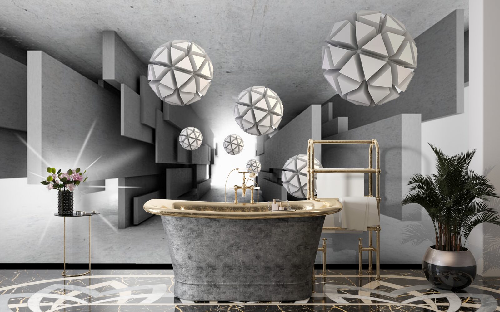 Fototapeta kompozycja kształtów geometrycznych