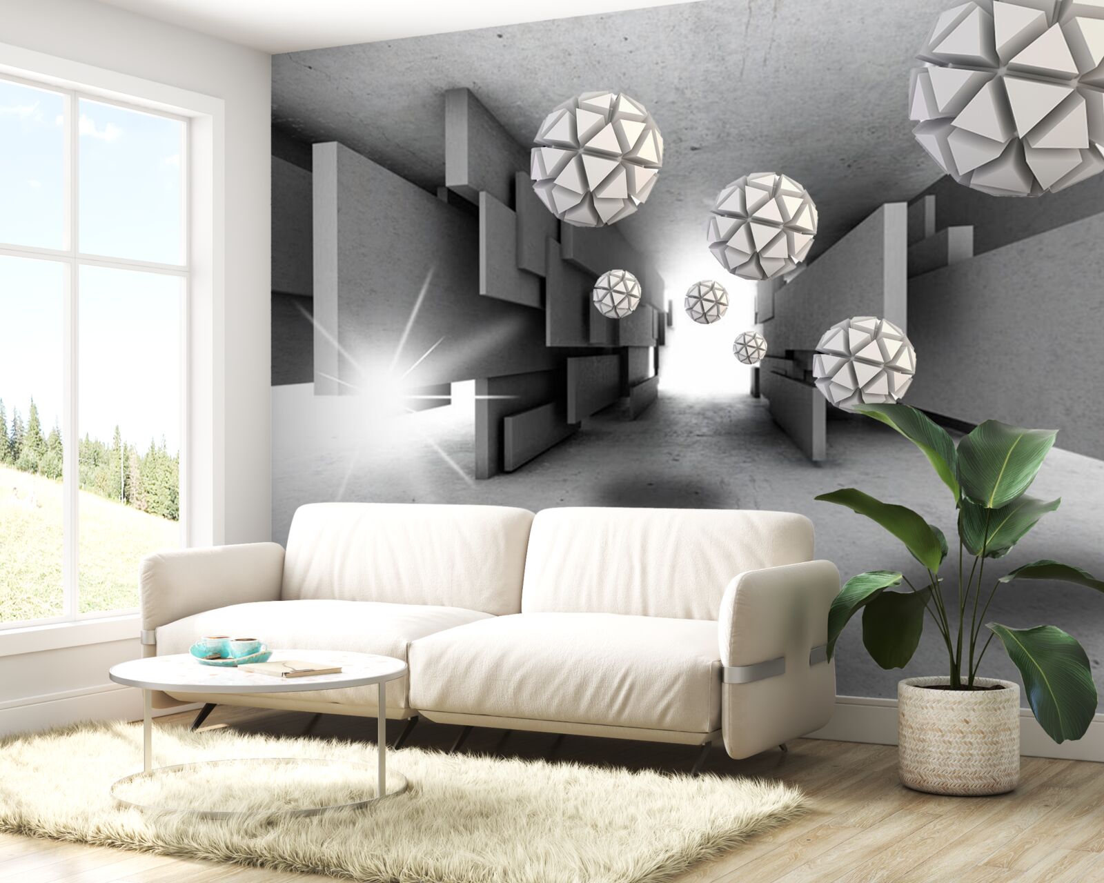 Fototapeta kompozycja kształtów geometrycznych