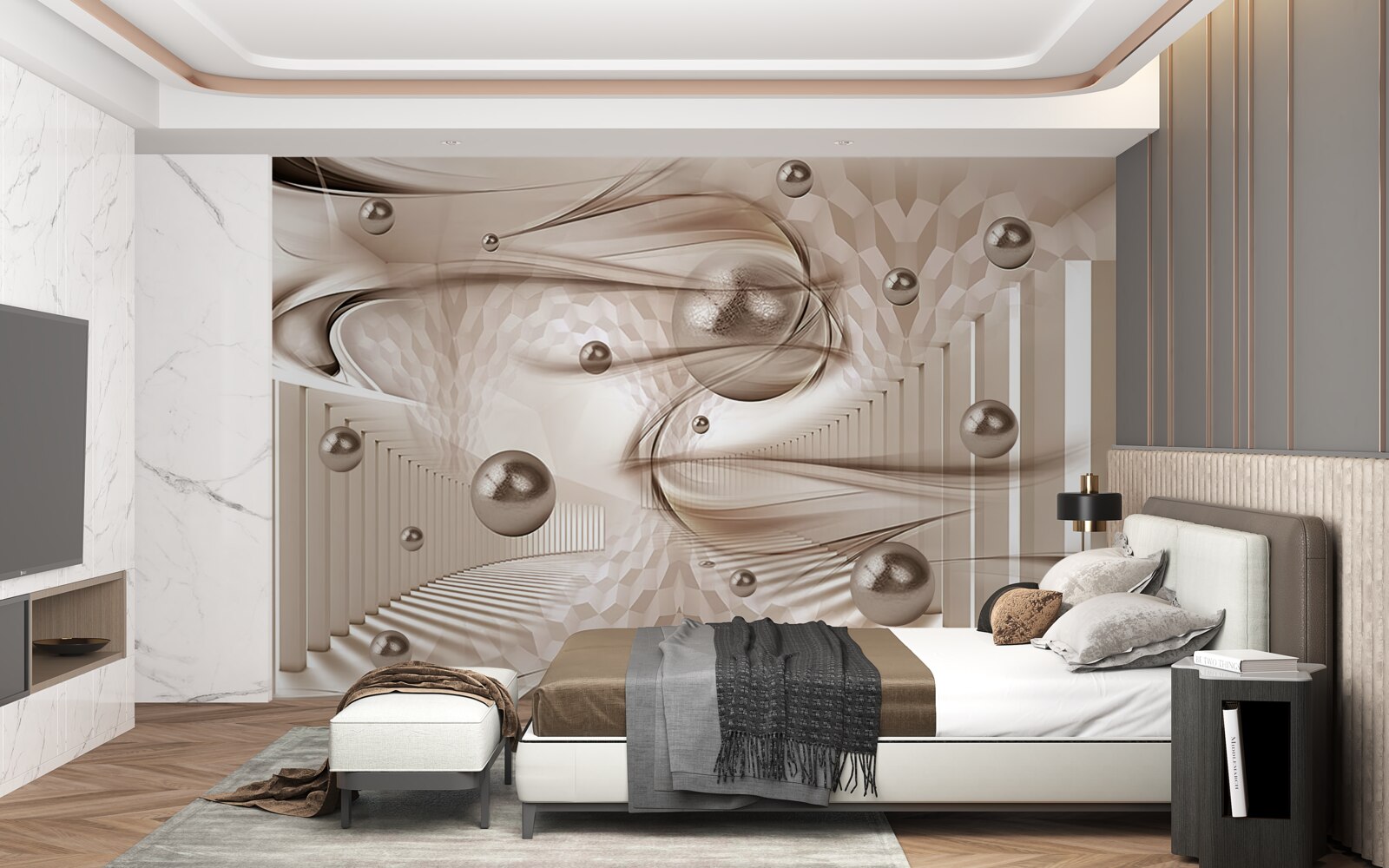 Fototapeta streszczenie różowy jedwab z perłami