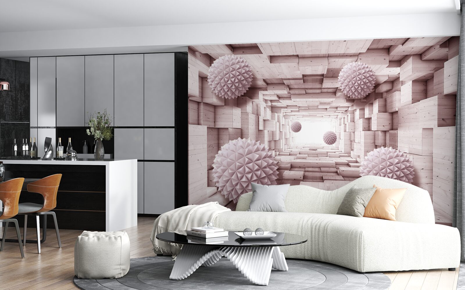 Fototapeta kulki geometryczne zmierzające do nieskończoności