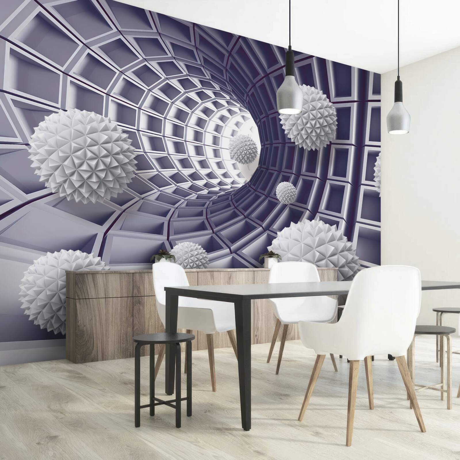 Fototapeta kule w cofającym się przejściu