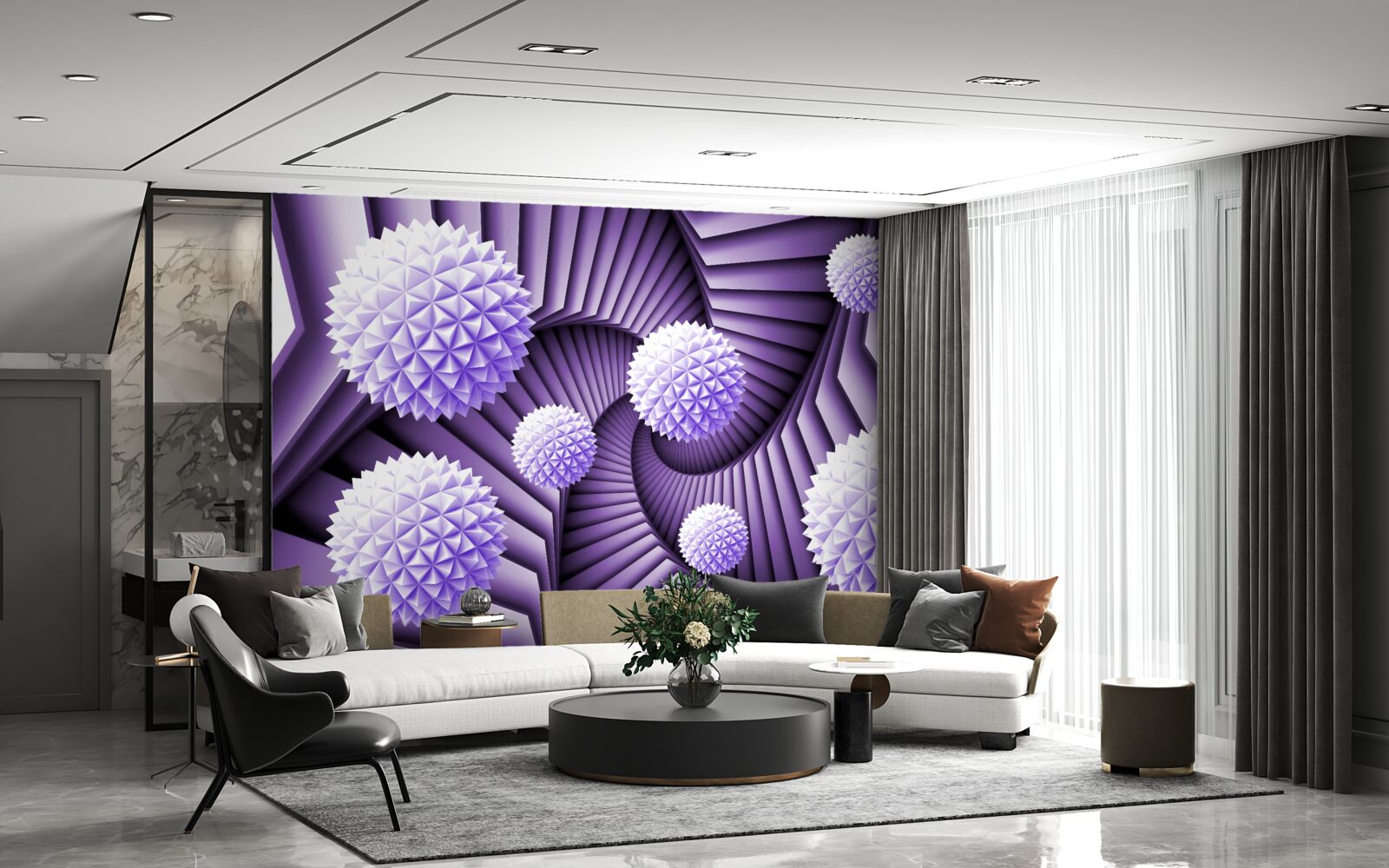 Fototapeta drabina i kula w abstrakcji