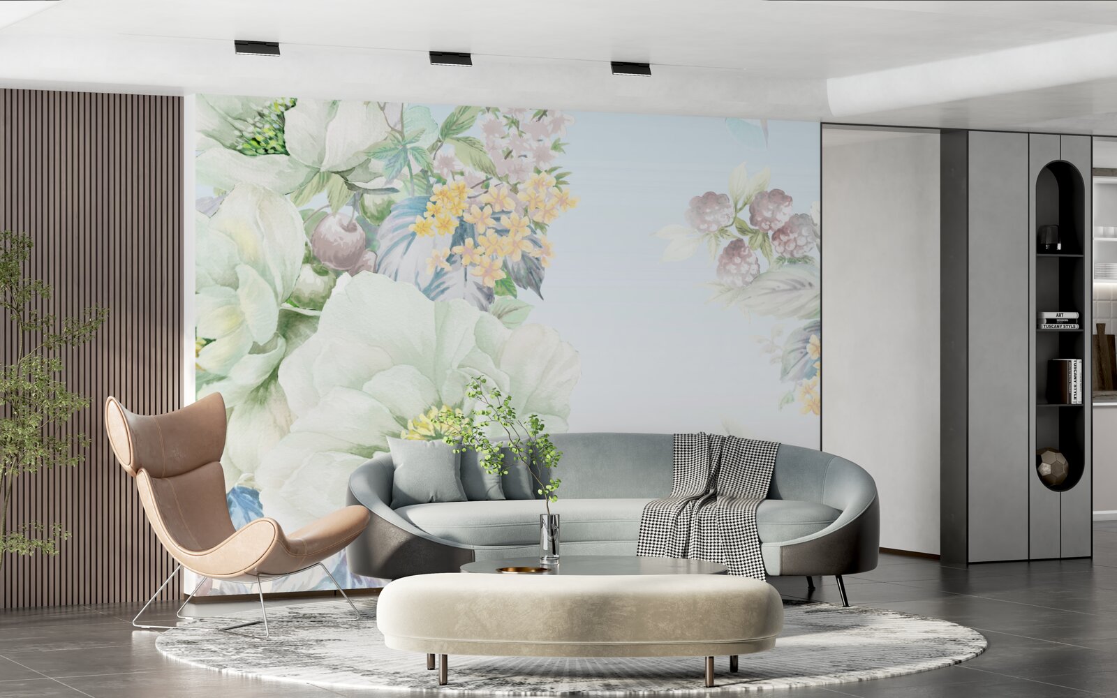 Fototapeta kwiaty w delikatnych pastelowych kolorach