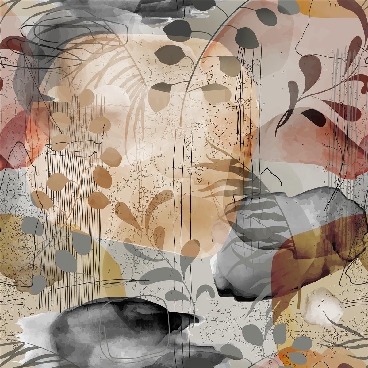 Fototapeta zasłony do łóżek o abstrakcyjnym wzorze