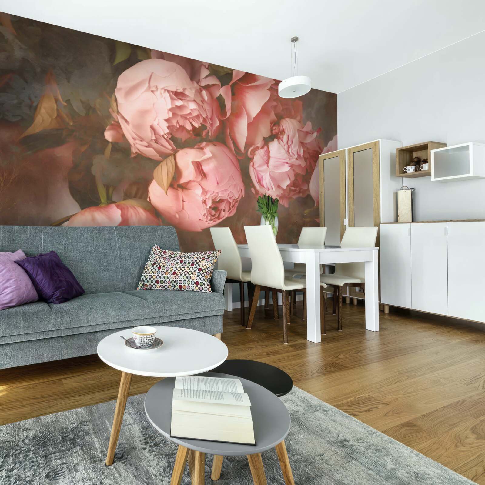 Fototapeta różowe piwonie w delikatnych odcieniach