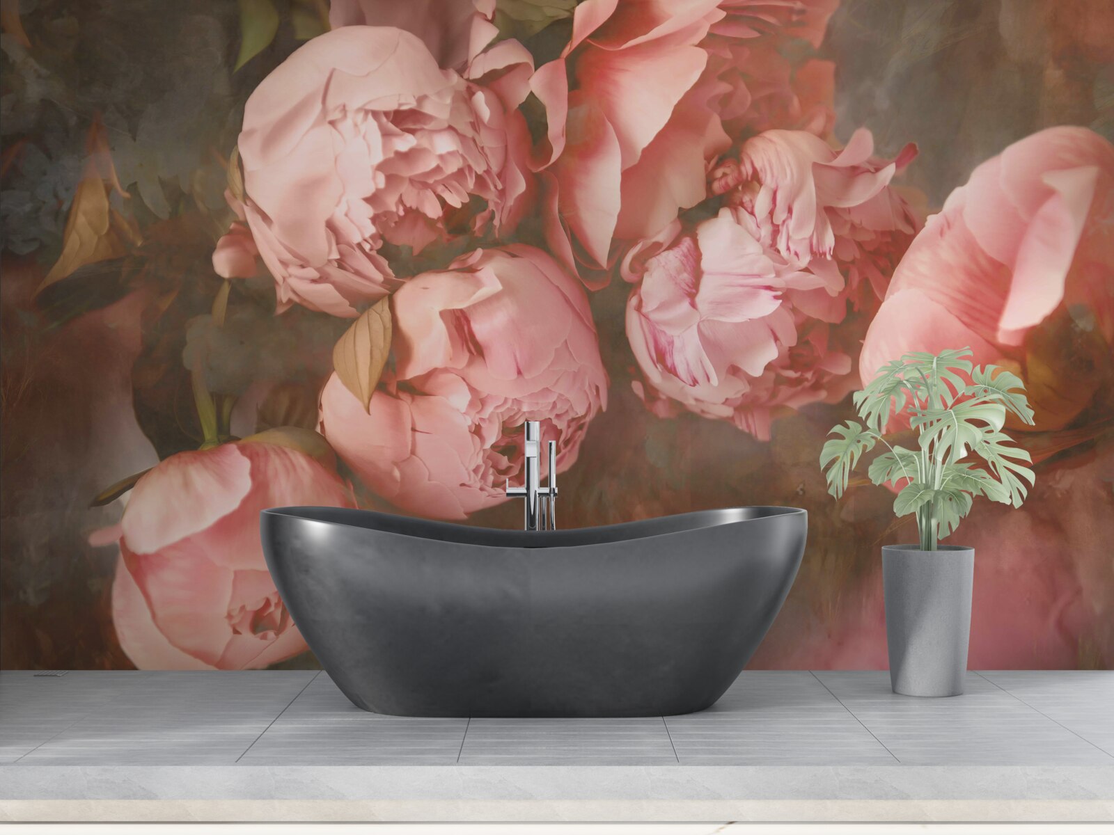 Fototapeta różowe piwonie w delikatnych odcieniach